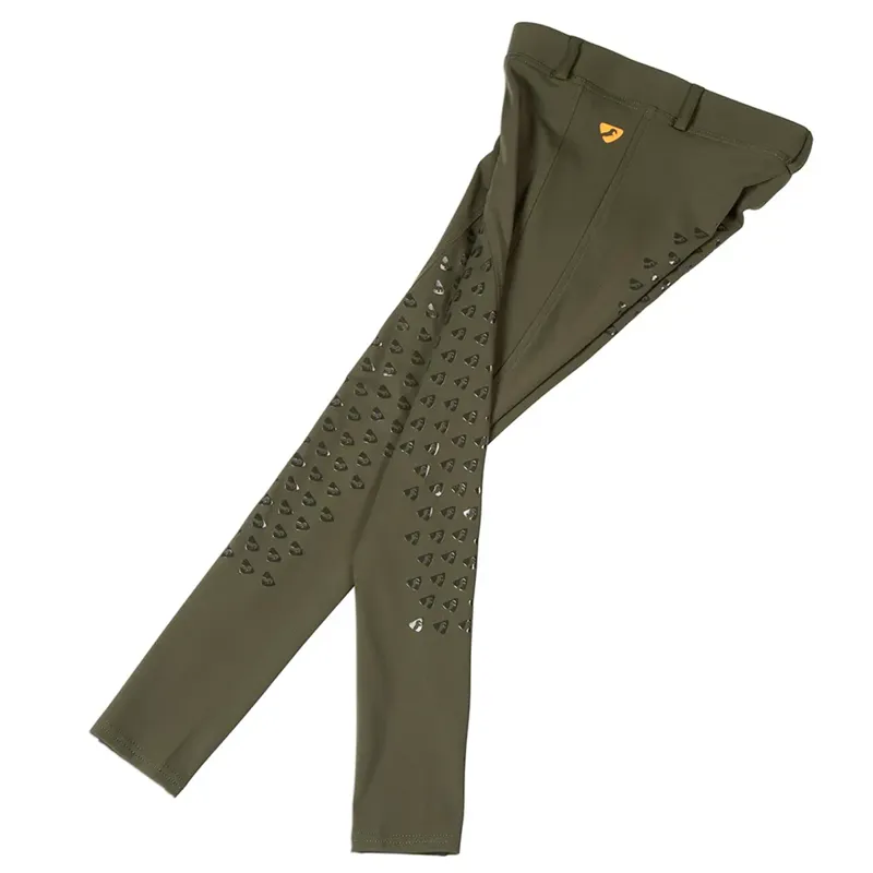 Aubrion Young Rider Albany Riding Tights - Deep Green